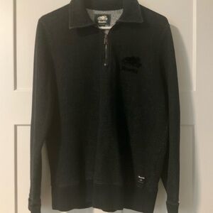 Roots Women's Black Zip-Up Sweater